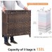 Large Laundry Hamper with Lid – 132L Wicker Laundry Basket with 3 Removable Bags, Handwoven Rattan Hamper with Handles, Divided Clothes Organizer for Bedroom, Bathroom, Laundry Room Model RXKE01 Large Laundry Hamper with Lid – 132L Wicker Laundry Basket with 3 Removable Bags, Handwoven Rattan Hamper with Handles, Divided Clothes Organizer for Bedroom, Bathroom, Laundry Room Model RXKE01